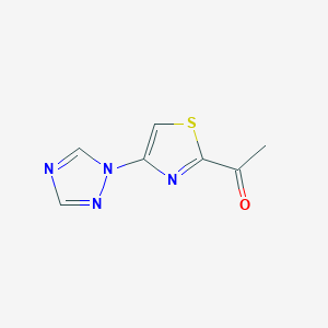 1-[4-(1H-1,2,4-Triazol-1-yl)-1,3-thiazol-2-yl]ethan-1-one