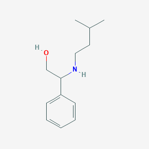 molecular formula C13H21NO B13300118 2-[(3-Methylbutyl)amino]-2-phenylethan-1-ol 