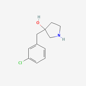 3-[(3-Chlorophenyl)methyl]pyrrolidin-3-ol