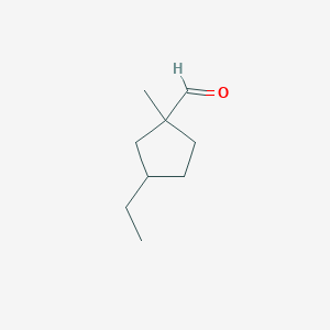 3-Ethyl-1-methylcyclopentane-1-carbaldehyde