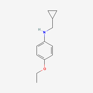 molecular formula C12H17NO B13300202 N-(cyclopropylmethyl)-4-ethoxyaniline CAS No. 356539-41-8