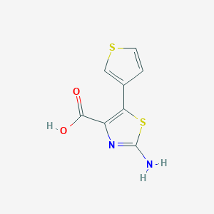 molecular formula C8H6N2O2S2 B13300220 2-Amino-5-(thiophen-3-yl)-1,3-thiazole-4-carboxylic acid 