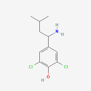 4-(1-Amino-3-methylbutyl)-2,6-dichlorophenol