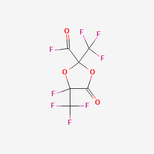 B1330025 1,3-Dioxolane-2-carbonyl fluoride, 4-fluoro-5-oxo-2,4-bis(trifluoromethyl)- CAS No. 7345-49-5
