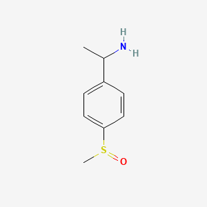 molecular formula C9H13NOS B13300284 1-(4-Methanesulfinylphenyl)ethan-1-amine 