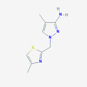 4-methyl-1-[(4-methyl-1,3-thiazol-2-yl)methyl]-1H-pyrazol-3-amine