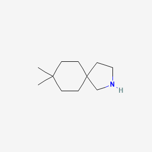 molecular formula C11H21N B13300398 8,8-Dimethyl-2-azaspiro[4.5]decane 