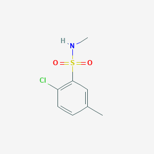 molecular formula C8H10ClNO2S B13300459 2-Chloro-N,5-dimethylbenzene-1-sulfonamide 