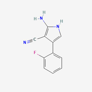 2-Amino-4-(2-fluorophenyl)-1h-pyrrole-3-carbonitrile