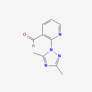 2-(Dimethyl-1H-1,2,4-triazol-1-yl)pyridine-3-carbaldehyde