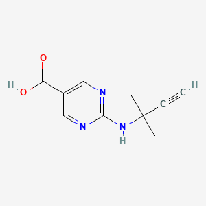 2-[(2-Methylbut-3-yn-2-yl)amino]pyrimidine-5-carboxylic acid