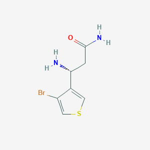 (3R)-3-Amino-3-(4-bromothiophen-3-yl)propanamide