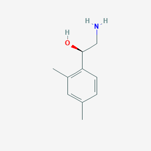 molecular formula C10H15NO B13300619 (1R)-2-Amino-1-(2,4-dimethylphenyl)ethan-1-ol 