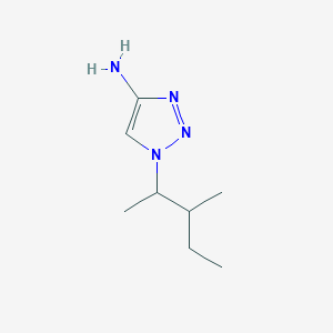 molecular formula C8H16N4 B13300646 1-(3-Methylpentan-2-yl)-1H-1,2,3-triazol-4-amine 