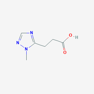 molecular formula C6H9N3O2 B13300652 3-(1-methyl-1H-1,2,4-triazol-5-yl)propanoic acid 