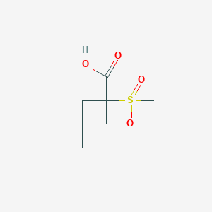 1-Methanesulfonyl-3,3-dimethylcyclobutane-1-carboxylic acid