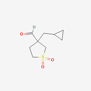 3-(Cyclopropylmethyl)tetrahydrothiophene-3-carbaldehyde 1,1-dioxide