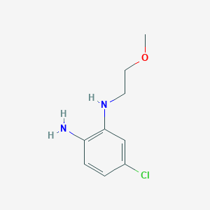 molecular formula C9H13ClN2O B13300698 5-Chloro-1-N-(2-methoxyethyl)benzene-1,2-diamine 