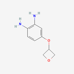 molecular formula C9H12N2O2 B13300741 4-(Oxetan-3-yloxy)benzene-1,2-diamine 