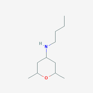 molecular formula C11H23NO B13300755 N-Butyl-2,6-dimethyloxan-4-amine 