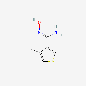 molecular formula C6H8N2OS B13300774 N'-Hydroxy-4-methylthiophene-3-carboximidamide 