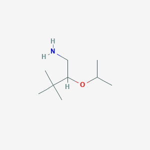 molecular formula C9H21NO B13300802 3,3-Dimethyl-2-(propan-2-yloxy)butan-1-amine 