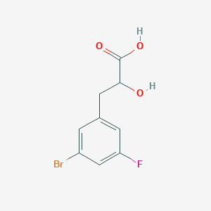 molecular formula C9H8BrFO3 B13300813 3-(3-Bromo-5-fluorophenyl)-2-hydroxypropanoic acid 