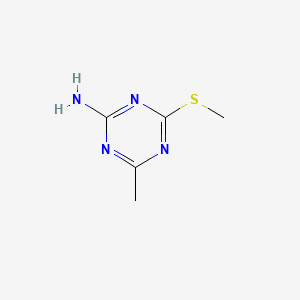 molecular formula C5H8N4S B1330084 4-甲基-6-(甲硫基)-1,3,5-三嗪-2-胺 CAS No. 27622-90-8