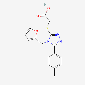 2-{[4-(furan-2-ylmethyl)-5-(4-methylphenyl)-4H-1,2,4-triazol-3-yl]sulfanyl}acetic acid