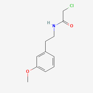 molecular formula C11H14ClNO2 B1330087 乙酰胺，2-氯-N-(间甲氧基苯乙基)- CAS No. 34162-12-4