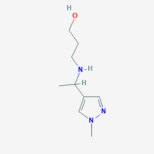 3-{[1-(1-methyl-1H-pyrazol-4-yl)ethyl]amino}propan-1-ol