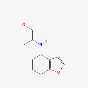 molecular formula C12H19NO2 B13300940 N-(1-methoxypropan-2-yl)-4,5,6,7-tetrahydro-1-benzofuran-4-amine 