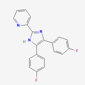 molecular formula C20H13F2N3 B13300955 2-(4,5-Bis(4-fluorophenyl)-1H-imidazol-2-yl)pyridine 