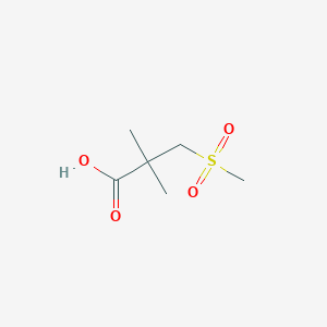molecular formula C6H12O4S B1330096 2,2-Dimethyl-3-(methylsulfonyl)propanoic acid CAS No. 5324-67-4