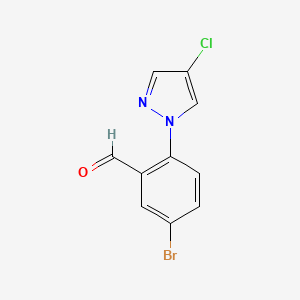 5-Bromo-2-(4-chloro-1H-pyrazol-1-yl)benzaldehyde