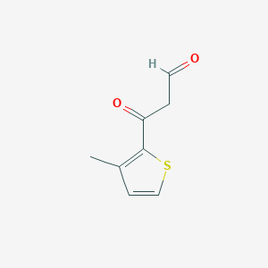 molecular formula C8H8O2S B13300966 3-(3-Methylthiophen-2-yl)-3-oxopropanal 