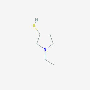 molecular formula C6H13NS B13300973 1-Ethyl-pyrrolidine-3-thiol 