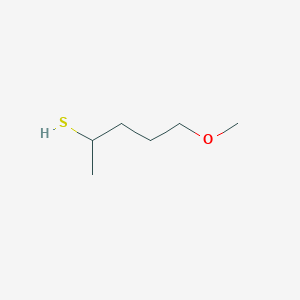 molecular formula C6H14OS B13300990 5-Methoxypentane-2-thiol 