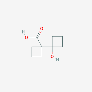 1-(1-Hydroxycyclobutyl)cyclobutane-1-carboxylic acid