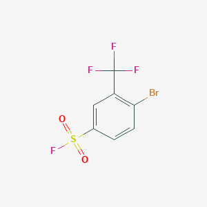 molecular formula C7H3BrF4O2S B13301102 4-Bromo-3-(trifluoromethyl)benzene-1-sulfonyl fluoride 