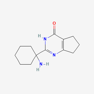 2-(1-Aminocyclohexyl)-1H,4H,5H,6H,7H-cyclopenta[d]pyrimidin-4-one