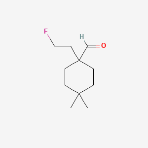 1-(2-Fluoroethyl)-4,4-dimethylcyclohexane-1-carbaldehyde