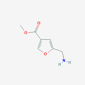 molecular formula C7H9NO3 B13301165 Methyl 5-(aminomethyl)furan-3-carboxylate 