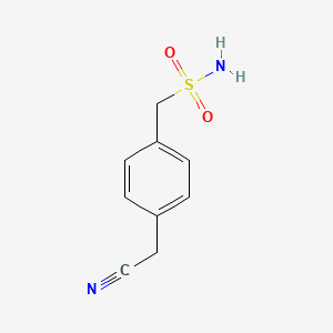 molecular formula C9H10N2O2S B13301167 [4-(Cyanomethyl)phenyl]methanesulfonamide 