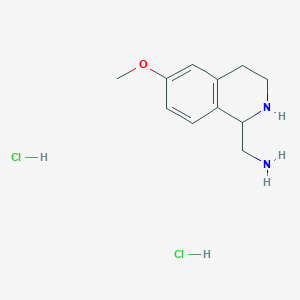 (7-Methoxy-1,2,3,4-tetrahydroisoquinolin-1-YL)methanamine 2hcl