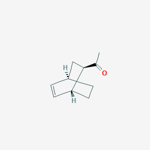 molecular formula C10H14O B133012 Ethanone, 1-bicyclo[2.2.2]oct-5-en-2-yl-, [1R-(1alpha,2beta,4alpha)]-(9CI) CAS No. 155156-90-4