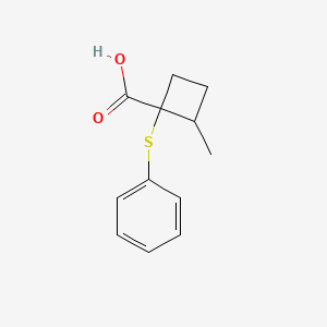 2-Methyl-1-(phenylsulfanyl)cyclobutane-1-carboxylic acid