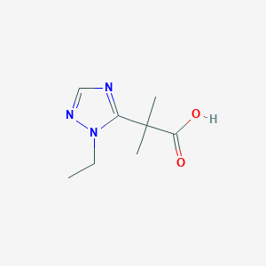 molecular formula C8H13N3O2 B13301244 2-(1-Ethyl-1H-1,2,4-triazol-5-yl)-2-methylpropanoic acid 