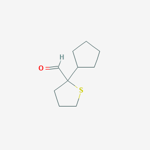 2-Cyclopentylthiolane-2-carbaldehyde