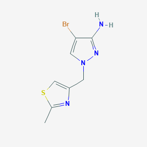 4-bromo-1-[(2-methyl-1,3-thiazol-4-yl)methyl]-1H-pyrazol-3-amine